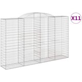  Lučne gabionske košare 11kom 300x50x180/200cm pocinčano željezo | shoptok.hr