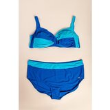 Fenzy Plus Size Dvodelne Kopalke, Modra | Shoptok.si