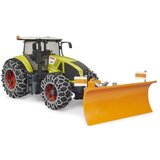 Bruder Traktor Claas Axion 950 sa lancima za snijeg i plugom 3018, Zeleni Cijene