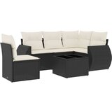  The Living Store Vrtna sedežna garnitura 6-delna z blazinami črna poli ratan - Vrtna Sedežna Garniture, (21463291) | Shoptok.si