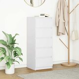 vidaXL Komoda s predali bela 37,5x35x99 cm inženirski les | Shoptok.si