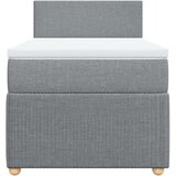 vidaXL Box spring postelja z vzmetnico svetlo siva 90x190 cm blago | Shoptok.si