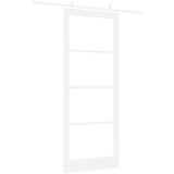  Klizna vrata Bijelo 93 x 232 cm Masivna borovina i staklo | shoptok.hr