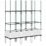  Vrtna sadilica s rešetkom bijela 120 x 40 x 142 5 cm PP | shoptok.hr