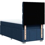 vidaXL Box spring postelja z vzmetnico modra 80x200 cm blago, (21321110) | Shoptok.si