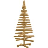 vidaXL Božična drevesa z stojalom Rjava 120 cm Trdna borovina | Shoptok.si