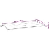  Blazina za vrtno klop vzorec listov 100x50x7 cm oxford tkanina, (20656919) | Shoptok.si