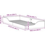  Konstrukcija postelje Voskast rjav 100 x 210 cm, (5000128345) | Shoptok.si