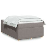 vidaXL Box spring postelja z vzmetnico taupe 120x200 cm blago, (21306393) | Shoptok.si