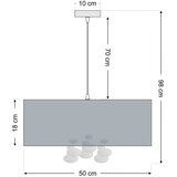 Luster na kablu BUBBLE 1xE27/60W/230V Ø 50 cm crne boje | Eponuda.com
