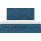  Otomanski posteljni okvir z vzmetnicami moder 180x200cm žamet, (21653316) | Shoptok.si