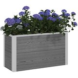  Povišena vrtna gredica Siva 75 x 30 x 42 cm WPC i aluminij | shoptok.hr