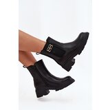 Boto Women's ankle boots with gold detail insulated black Serene | Shoptok.si
