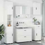 vidaXL Set namještaja za kupaonicu Zidne 5 pcs Visoko sjajno bijela | shoptok.hr