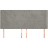  Uzglavlje s ušima svjetlosivo 163x16x118/128 cm baršunasto | shoptok.hr