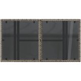  Vrtni stol sa staklenom pločom sivi 100x55x73 cm od poliratana | shoptok.hr