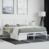  Metalni okvir za krevet s uzglavljem bijeli 120 x 190 cm | Eponuda.com