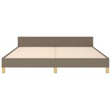  Posteljni okvir z vzglavjem taupe 160x200 cm blago, (20906698) | Shoptok.si