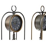 Galda pulkstenis DKD Home Decor Kristal Crna zlatan Željezo (17 x 12 x 46 5 cm) (2 kom.) | shoptok.hr