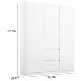 Rauch Möbel omara s klasičnimi vrati, bela | Shoptok.si