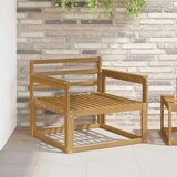  Srednja sofa za van Čvrsto drvo akacije Bijela - Bijeli Otvoreni okvir | shoptok.hr