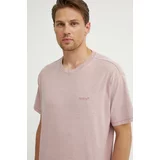 Levi's Bombažna kratka majica moški, roza barva