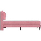 Krevetna konstrukcija s uzglavljem Ružičasta 90 x 190 cm Baršun | shoptok.hr