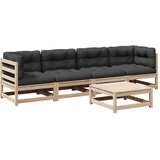  The Living Store Vrtna sedežna garnitura 5-delna z blazinami trdna borovina - Vrtna Sedežna Garnitura, (21451637) | Shoptok.si
