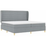  s opruga kutije Svijetlo siva 200 x 200 cm tkanina | shoptok.hr