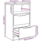  Nočna omarica Dimljeni oreh 40 x 30 x 467 cm Konstruiran les, (5000091566) | Shoptok.si