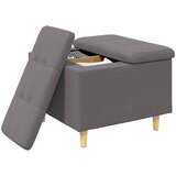  Otoman za pohranu s jastukom Sivi 60 x 60 x 45 cm Umjetna koža | shoptok.hr