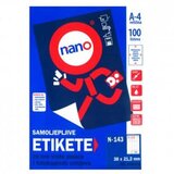 NANO Etikete za laserske i ink-jet pisače, odljepljive , N-143, 38x21,2 mm, 100/1 | shoptok.hr