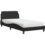 vidaXL Postelja z vzmetnico črna 100x200 cm umetno usnje, (21204741) Cene