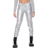 Leone 1947 Spodnji deli trenirke Woman Fake Leather Pearl Srebrna | Shoptok.si