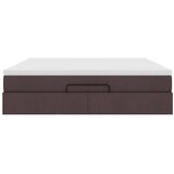 vidaXL Otomanski posteljni okvir z vzmetnico temno rjava 180x200 cm | Shoptok.si