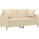  Dvosjed s ukrasnim jastucima krem 140 cm od tkanine | shoptok.hr