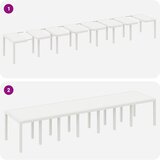  Stol za vrt Bijelo 400 x 100 x 73 cm poliratan | shoptok.hr