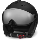 muška Ski kaciga Elio visor, Crna