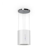 Klarstein barett, otočna kuhinjska napa, Ø 35 cm, recirkulacija 560 m³ / h, led, filter z aktivnim ogljem, nerjaveče jeklo, bela Cene