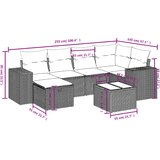  7-dijelni set vrtnih sofa s jastucima bež od poliratana | shoptok.hr