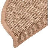  Prostirke za stepenice 15 kom 56x17x3 cm svijetlosmeđe poluokrugle | shoptok.hr