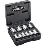 Vigor Set gedora V7538/10, 3/8", 10 komada, Dvanaestougaona | Eponuda.com