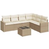 vidaXL 7-dijelni set vrtnih sofa od poliratana s jastucima bež | shoptok.hr