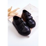Boto Children's Leather Sneakers With Velcro Black Foster | Shoptok.si