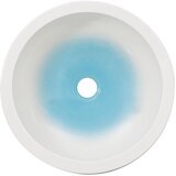 Nadgradni umivaonik bijelo-plavi okrugli Φ 41 x 14 cm keramički | shoptok.hr