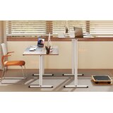  Električna stoječa miza 140 x 70 cm z nastavljivo vi&amp;scaron;ino, ergonomska miza, bež Slike
