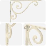  Nosači za zidne police 2 kom. Antič White 12 x 14 x 3 cm Čelik | shoptok.hr