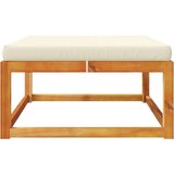 vidaXL Vrtni stolček za noge z blazino 65x65x29 cm trden akacijev les | Shoptok.si