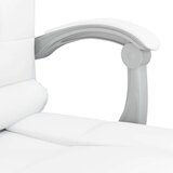  Masažni pisarniški stol belo umetno usnje, (21135105) | Shoptok.si