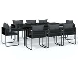  Vrtna jedilna garnitura 9-delna črna, (20760728) | Shoptok.si